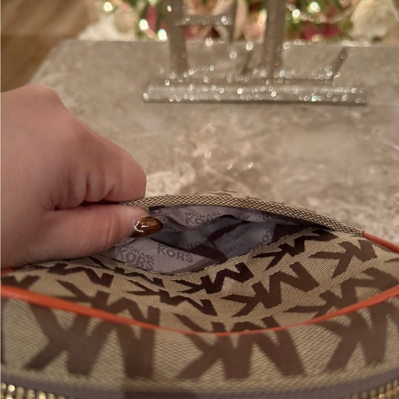 Michael Kors Brown and Orange Signature Flight Crossbody Bag - Picture 11 of 15